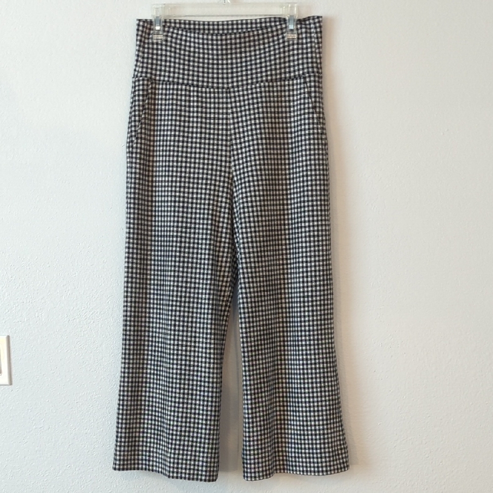 Women's Black and White Checkered Pants